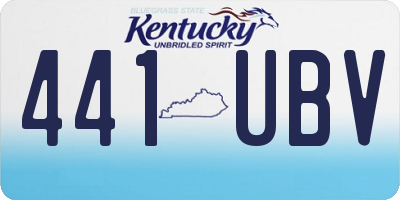 KY license plate 441UBV