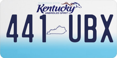 KY license plate 441UBX