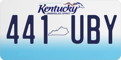 KY license plate 441UBY