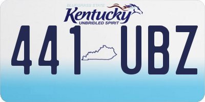 KY license plate 441UBZ