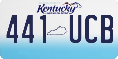 KY license plate 441UCB