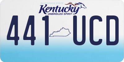 KY license plate 441UCD