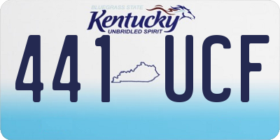 KY license plate 441UCF