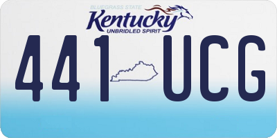 KY license plate 441UCG