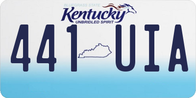 KY license plate 441UIA