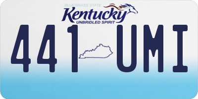 KY license plate 441UMI