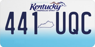 KY license plate 441UQC