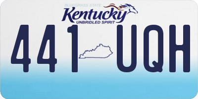 KY license plate 441UQH