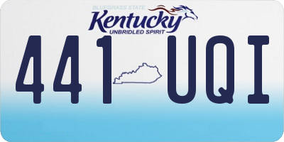KY license plate 441UQI