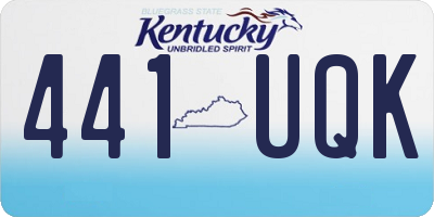 KY license plate 441UQK