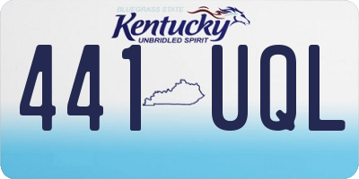 KY license plate 441UQL