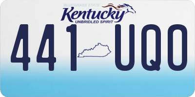 KY license plate 441UQO