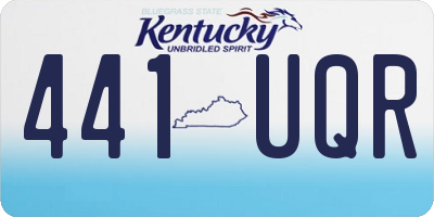 KY license plate 441UQR