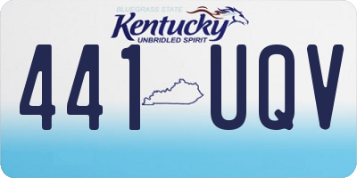 KY license plate 441UQV