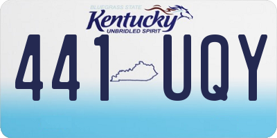 KY license plate 441UQY