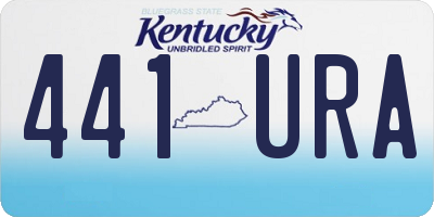 KY license plate 441URA