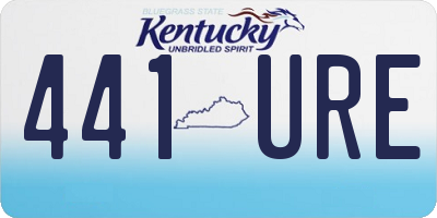 KY license plate 441URE