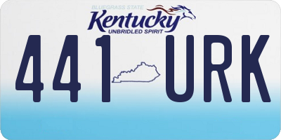 KY license plate 441URK