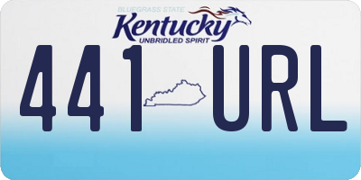KY license plate 441URL