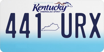 KY license plate 441URX