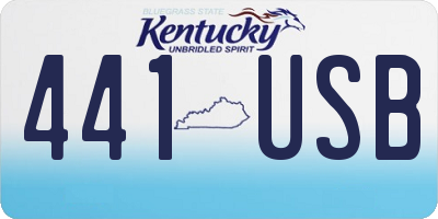 KY license plate 441USB
