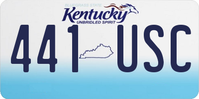 KY license plate 441USC