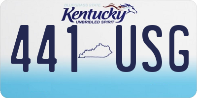 KY license plate 441USG