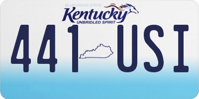 KY license plate 441USI