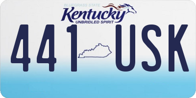 KY license plate 441USK