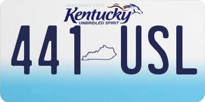 KY license plate 441USL
