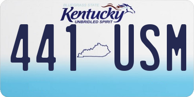 KY license plate 441USM