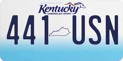 KY license plate 441USN
