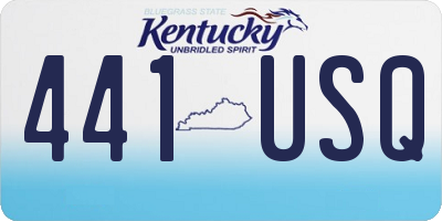 KY license plate 441USQ