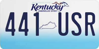 KY license plate 441USR