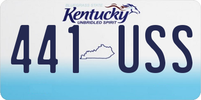 KY license plate 441USS