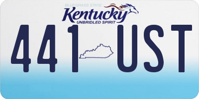 KY license plate 441UST
