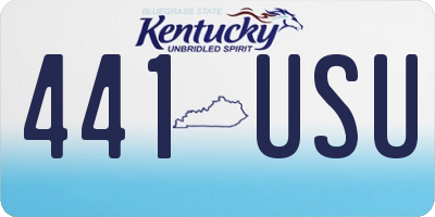 KY license plate 441USU