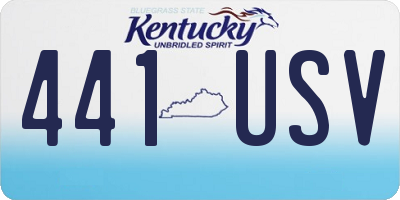 KY license plate 441USV