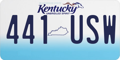 KY license plate 441USW