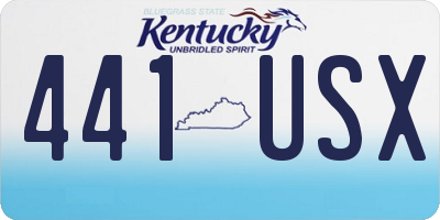 KY license plate 441USX