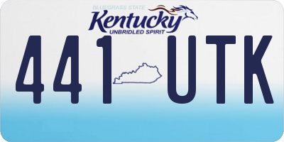 KY license plate 441UTK