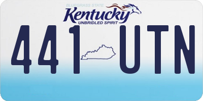 KY license plate 441UTN