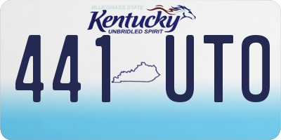 KY license plate 441UTO