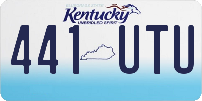 KY license plate 441UTU
