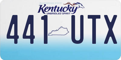 KY license plate 441UTX