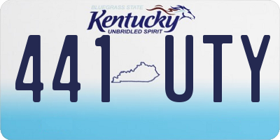 KY license plate 441UTY