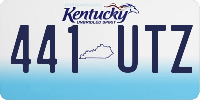 KY license plate 441UTZ