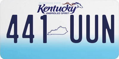 KY license plate 441UUN