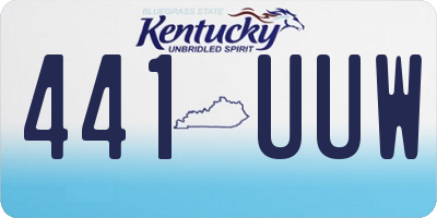 KY license plate 441UUW