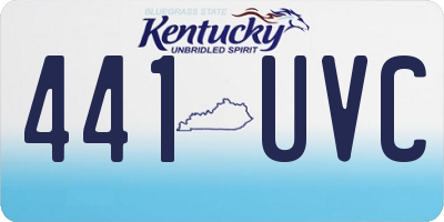 KY license plate 441UVC